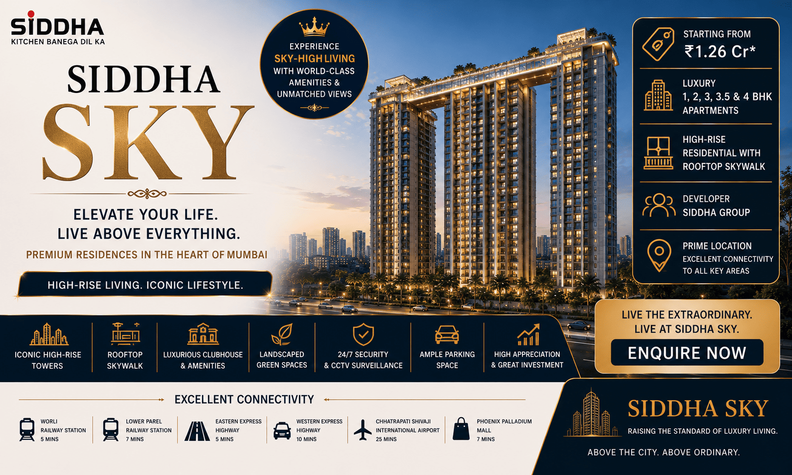 Siddha Sky - Luxury Apartments Wadala Mumbai